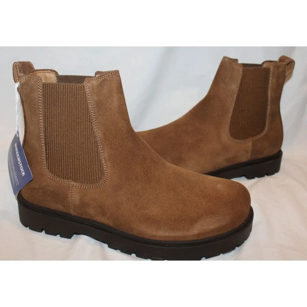 Birkenstock Mens Highwood Slip On Chelsea Ankle Boots Dark Tea EU 45 US‎ 12